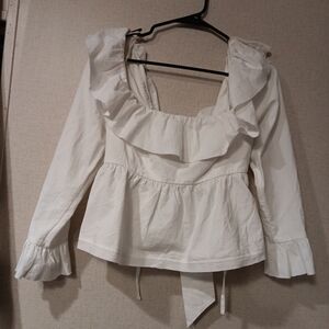 Free People White Top Sz S